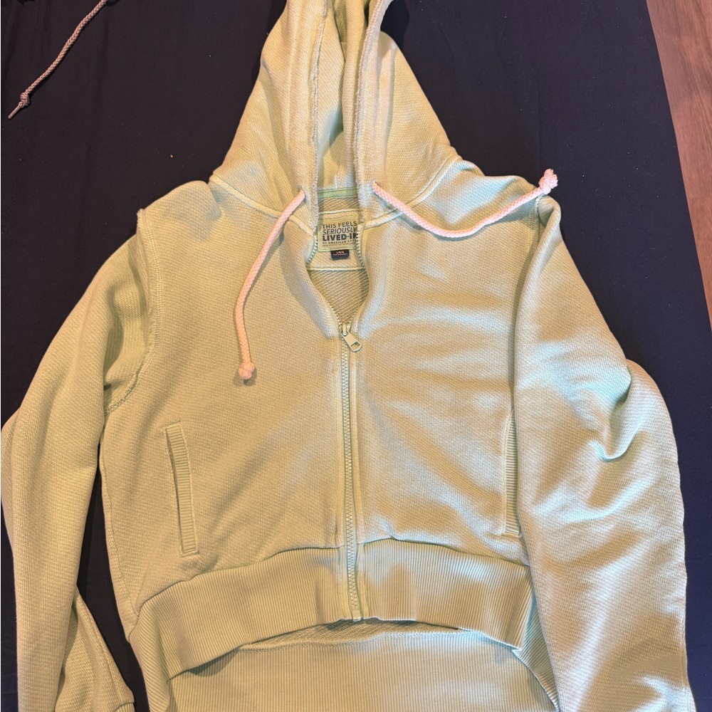 bright Green Zip-Up Hoodie